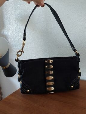 Y2K Lori Greiner 2-Pc BLACK Interchangeable Small Bag W/Removable Bracelet...